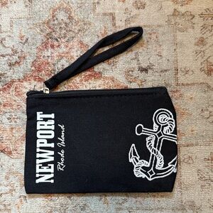 Newport Black Nautical Anchor Wristlet